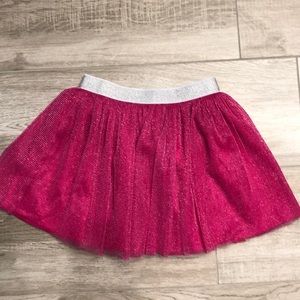 Girls Gymboree pink glitter tu tu skirt size 7/8